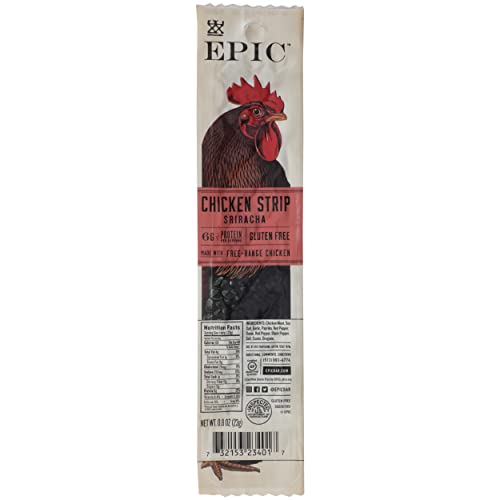 Epic Chicken Sriracha Jerky Gluten Free Snacks for Gluten-Free Dieters at the Gym