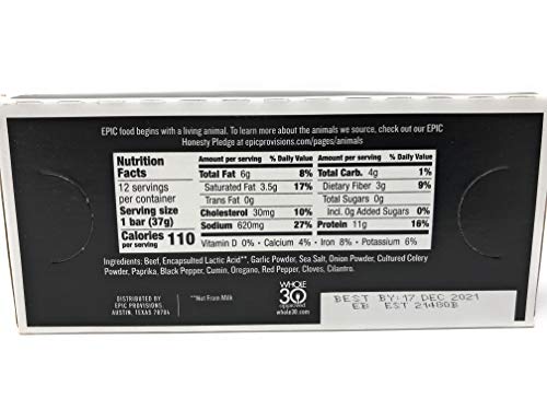 Epic PROVISIONS Beef Barbacoa Bar for Foodies on the Go: Portion-controlled Snacks, Perfect for Work and Gym
| Epic PRO