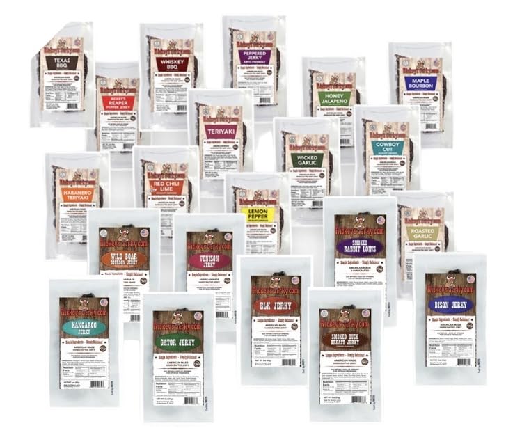 Bison Jerky, High Protein Keto Friendly Snack, Gluten Free, Exotic Wild Game Meat, Perfect for Father's Day or Hard to B