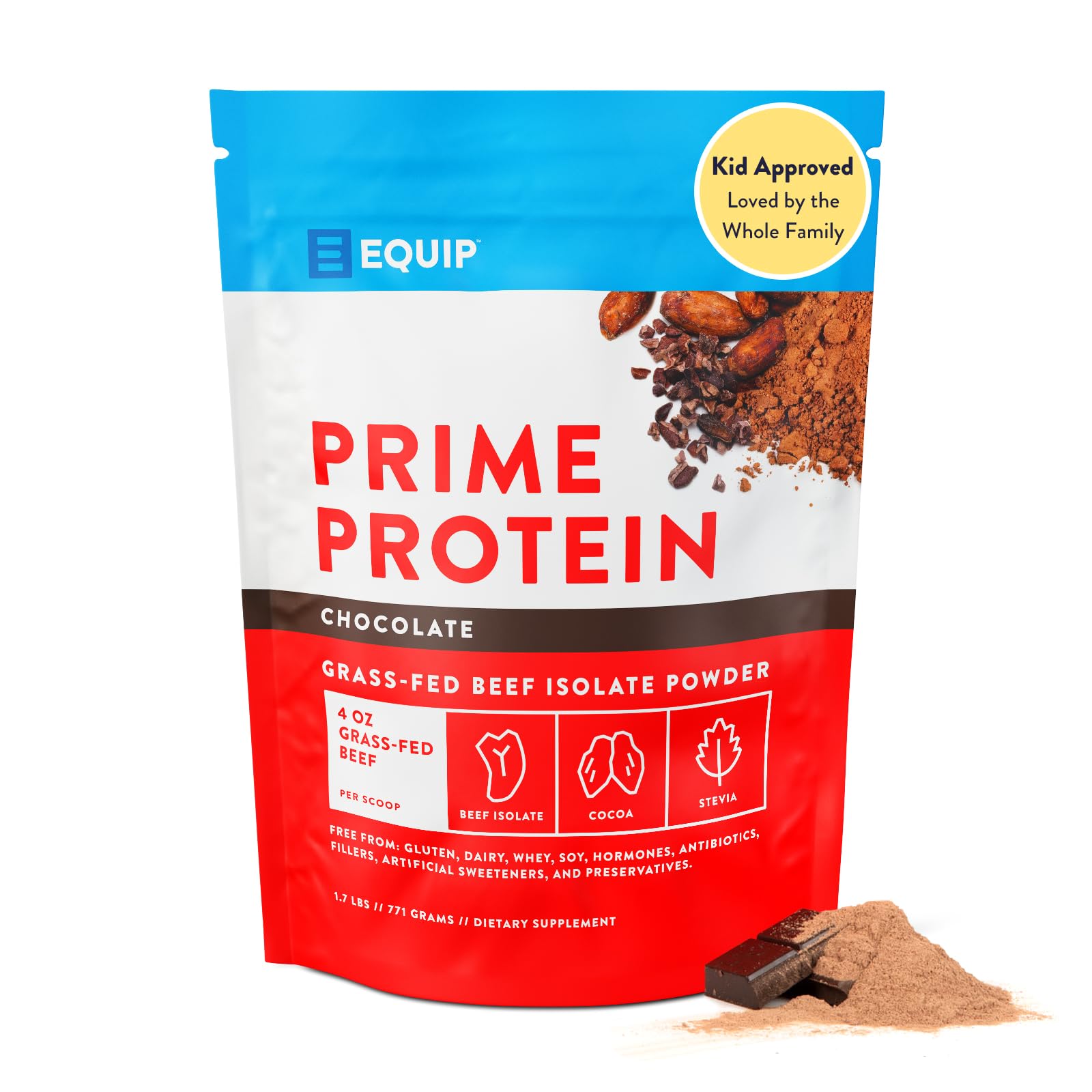 Equip Foods Prime Protein Powder | Clean Grass Fed Beef Protein Isolate For Carnivores | Paleo Keto Friendly Protein Pow